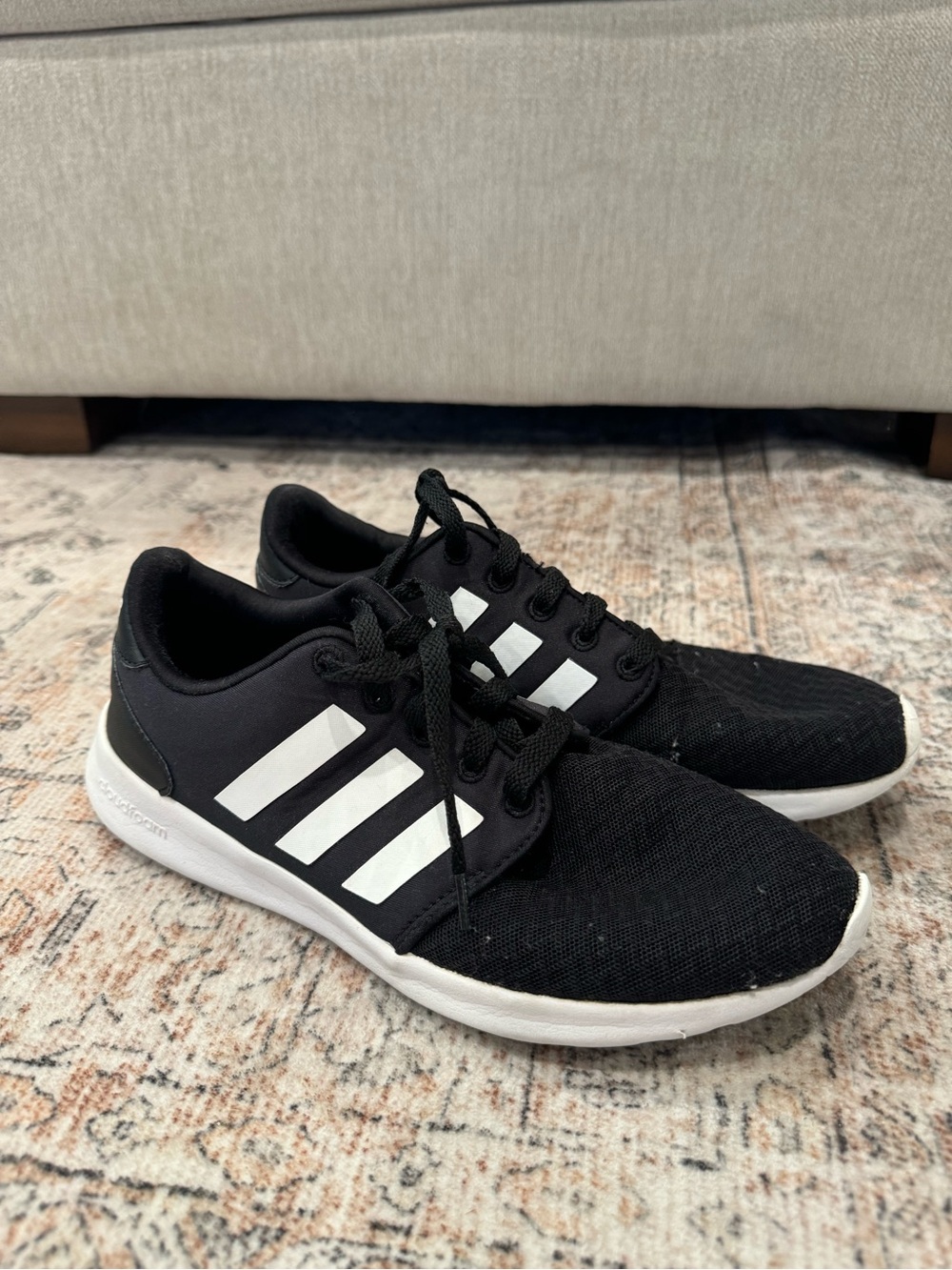 Adidas' Black & White Athletic Sneakers